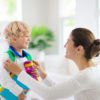 How to Choose a Preschool That’s Best for Your Family Child Going Back To School. Mother And Kid.